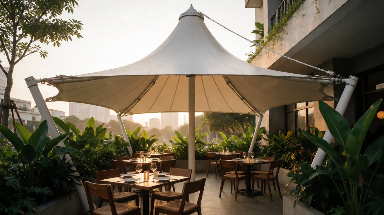 Atap membrane untuk restoran dan kafe outdoor area F&B