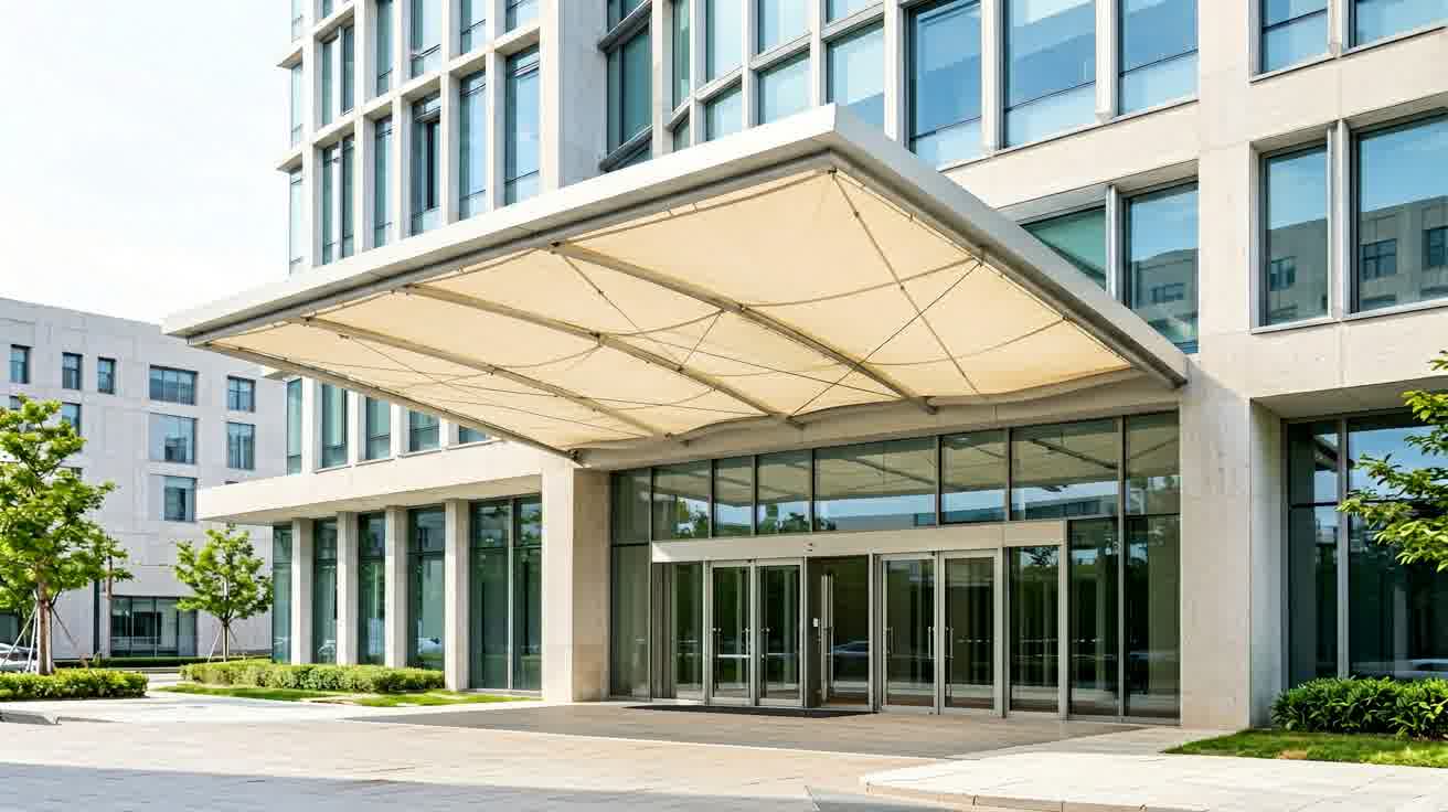 Kanopi membrane untuk gedung perkantoran modern