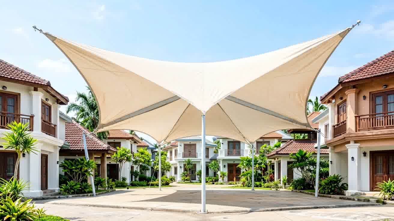 Penanganan kanopi membrane yang mulai kendur
