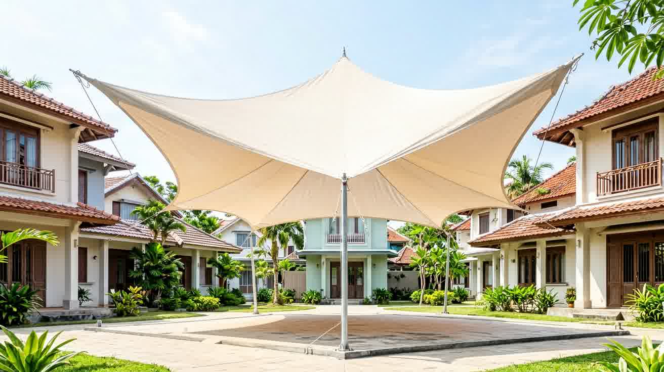 Penanganan kanopi membrane yang mulai kendur