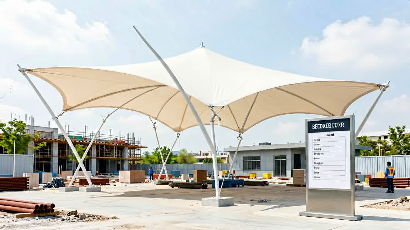 Rincian biaya kanopi membrane per meter perseki