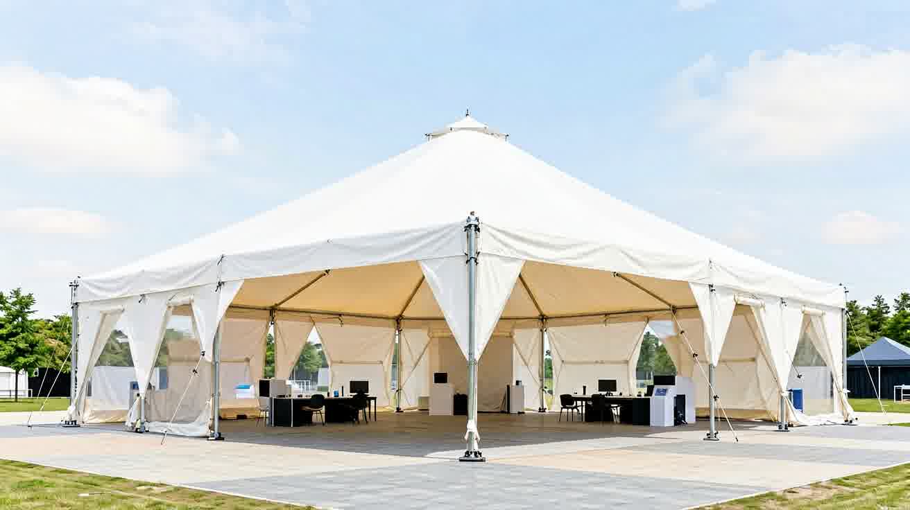 Tenda membrane untuk acara: rincian biaya sewa dan beli