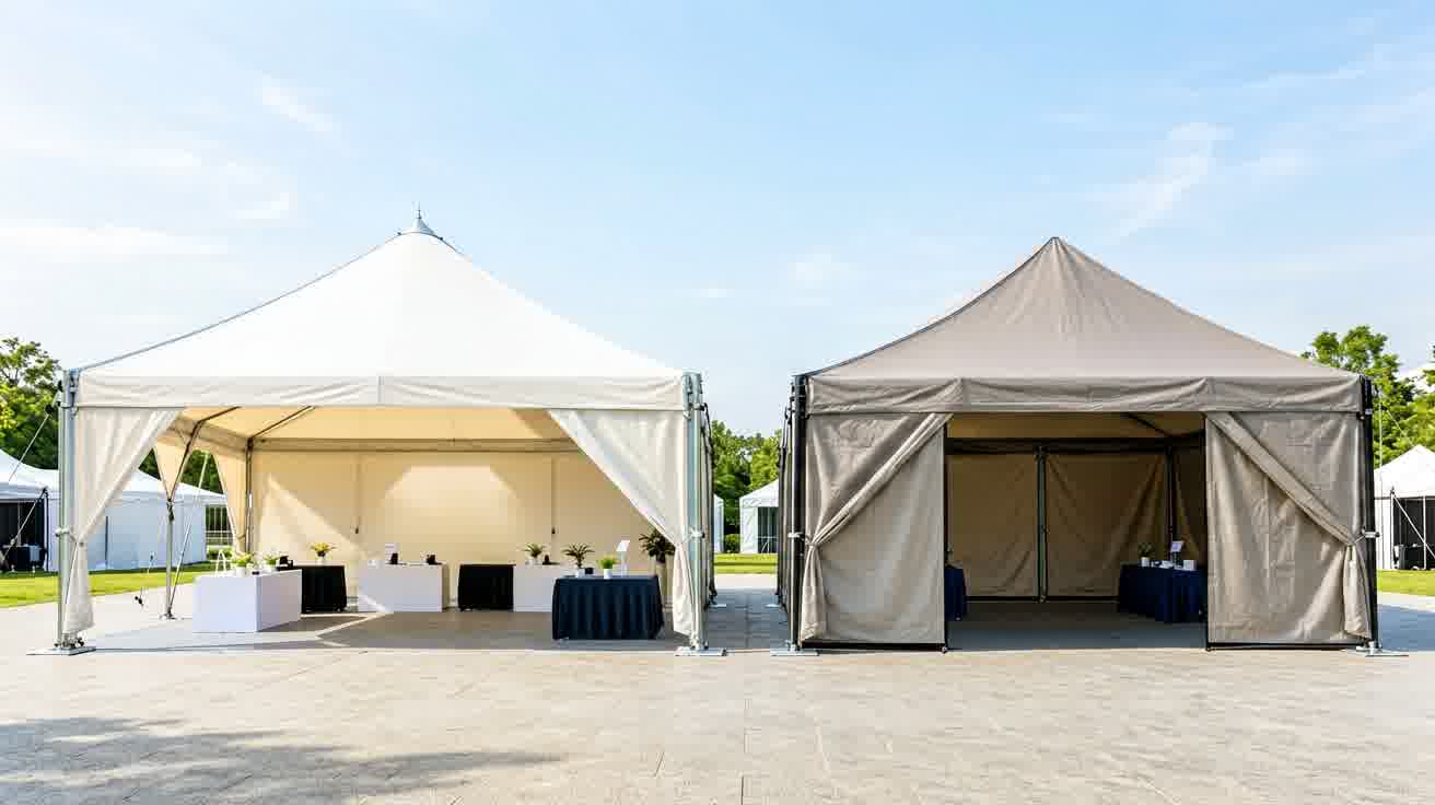 Perbandingan tenda membrane versus tenda konvensional untuk acara outdoor