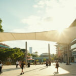 Kanopi Membrane untuk Kampus: Plaza, Pedestrian, dan Area Parkir