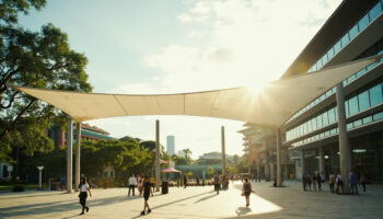 Kanopi Membrane untuk Kampus: Plaza, Pedestrian, dan Area Parkir