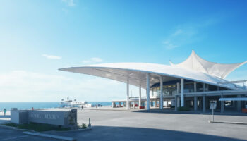 Kanopi Membrane untuk Pelabuhan: Shelter Tahan Marine untuk Terminal Penumpang