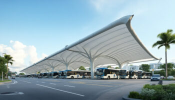 Kanopi Membrane untuk Terminal: Shelter Skala Besar Infrastruktur Publik